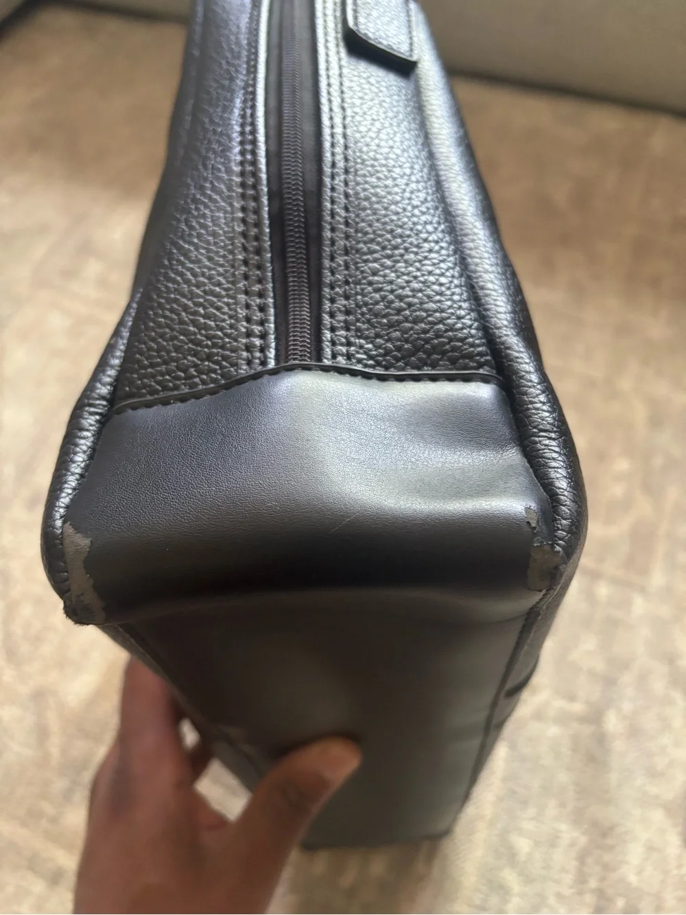 Brooks Brothers Black Leather Briefcase